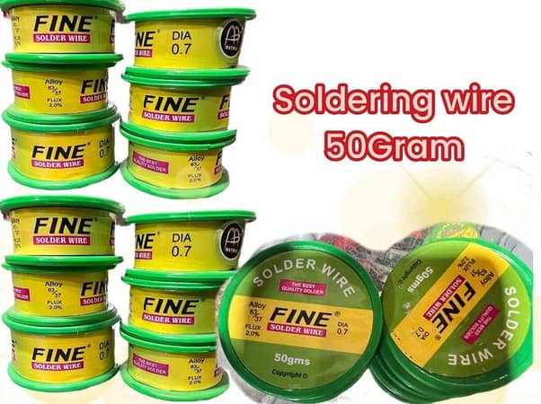 "50 g Fine Soldering Wire Roll by FINE: 63/37 Rosin Core for Electrical and DIY Use"