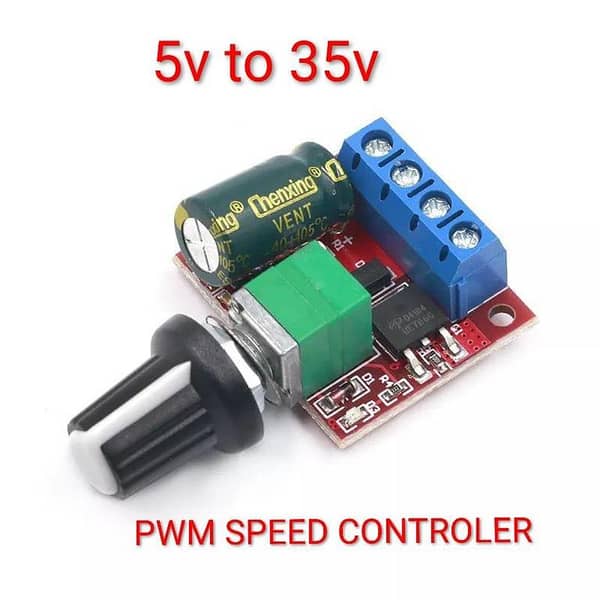 Mini DC Motor PWM Speed Controller Module 5V–35V | 5A High Power 90W Motor Speed Control Board | Adjustable Speed Regulator