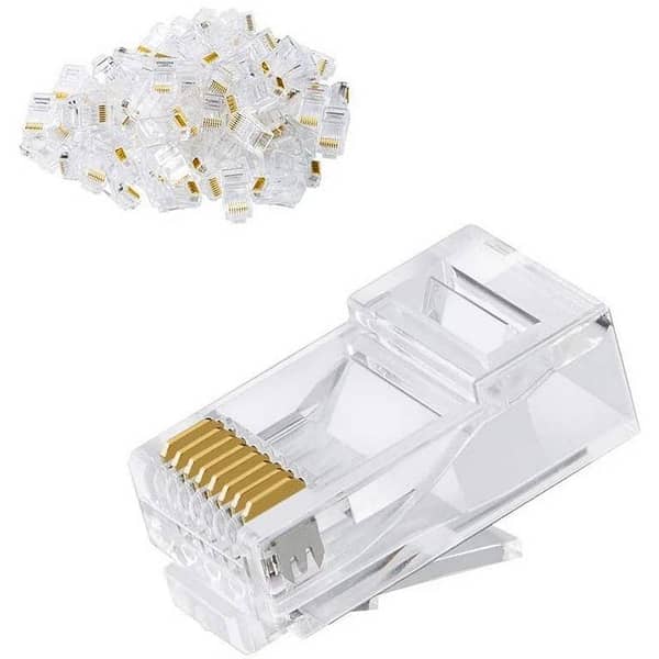 10x RJ45 Crystal Connectors – High Quality LAN Cable Plugs (Cat5/Cat6 Compatible)