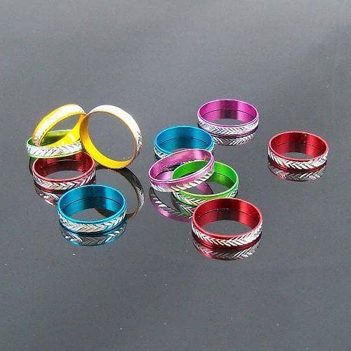 10 PCs () colourful metallic rings