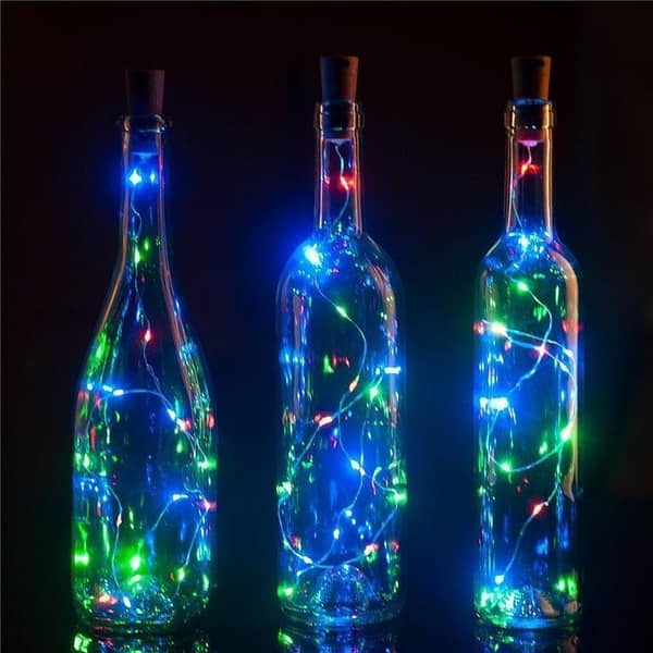 2 pcs fairy lights: 1 Golden, 1 Multicolor, 10 ft long string