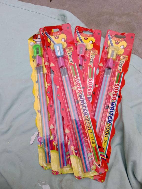 4in 1set  best deer quality (2 dabble size pancile 1sharpner 1 ereser)