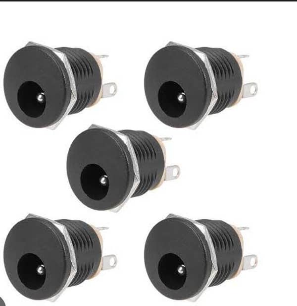 5 pcs (2.1x5.5mm) DC Power Jack Socket Panel Mount Female