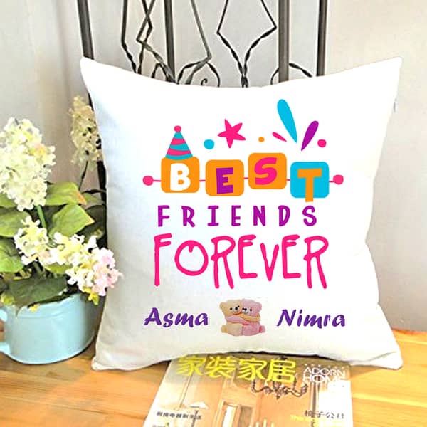 Customize Cushion - Name and Photo Gift for Best Friends