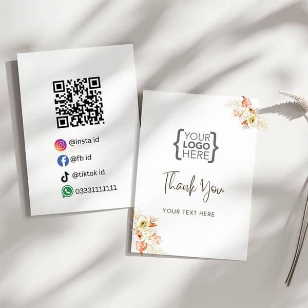 Business Card - Customizable Visiting Card, Small Business Card, Thank You Card, Online Card, Online Shop Card