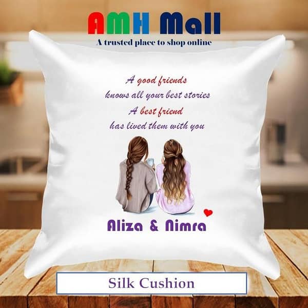 Customize Cushion: Best Friend Name, Photo, and Birthday Gift Cushion