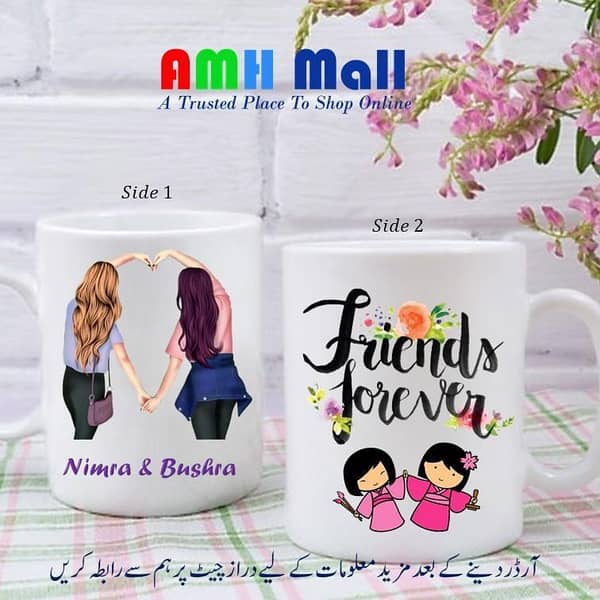 Best friend Mug - Friends forever mug - Customize mug - Gift for girls - Print your name on mug - Friendship gift - Gift for friend - Gift for best friend - friendship day - Name Mug - Picture Mug