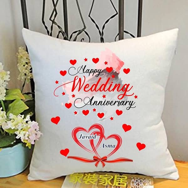 Wedding Gift - Anniversary Gift - Customize Name and Photo Cushion