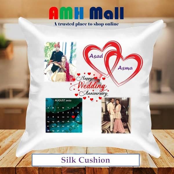 Customize Cushion: High-Quality Printed Anniversary Gift, Personalize with Name or Photo