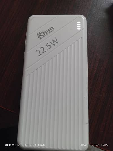 KHAN Absolute POWER BANK 22.5W (20,000 MH) WHITE COLOUR
