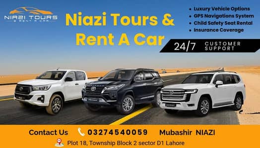 Monthly rent a car self Fortuner, Yaris, Cultus, Alto, Civic, Tucson