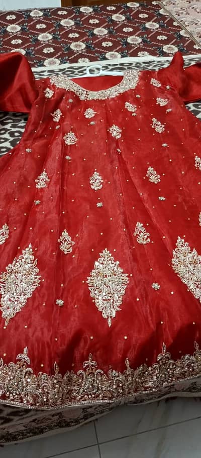 Red Handmade Embroidered Frock