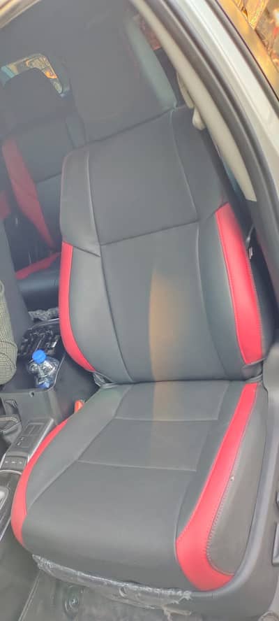 Toy0ota fortuner poshish seat covers in japanese leather.