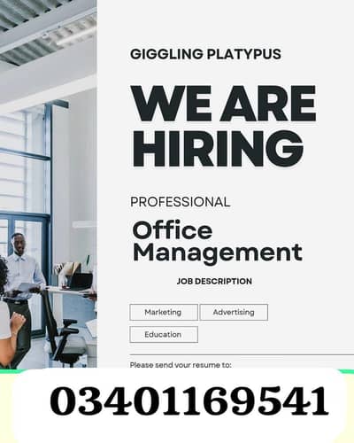 Urgent hiring male and female