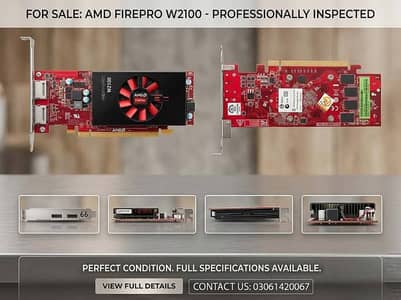 AMD FirePro W2100 2GB DDR3 – Professional Graphics Card (100% OK)
