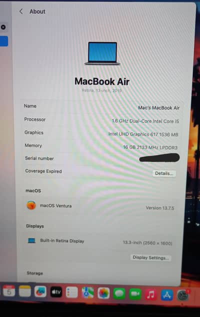 Apple Macbook Air 2019