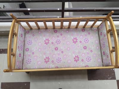 wooden baby cot