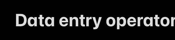 Looking for data entry operator with entry level accounting 0