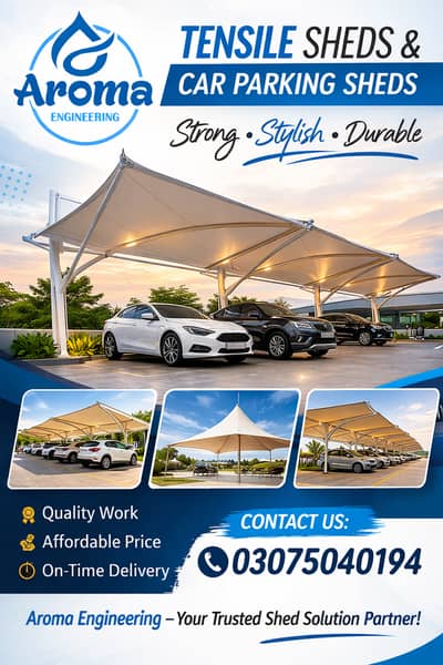 Tensile sheds \car parking sheds \double side parking sheds \wall moun