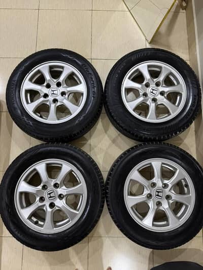 OEM Civic Rebirth Rims with Tyre in Pristine Condition