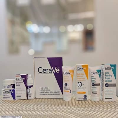 Creave 4in1 skincare bundle Nightcream Retinolserum Sunscreen Cleanser