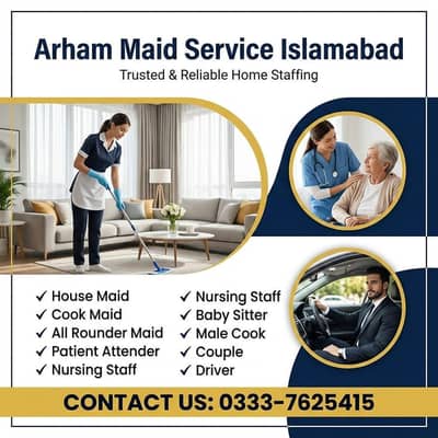 we provide all kinds of trustworthy and reliable domestic staff