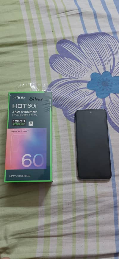 Infinix Hot 60i 6+6 gb ram 128 gb rom Complete samaan