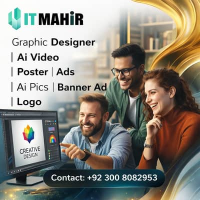 Graphic Designer, Ai Video Editor , Poster, Ai Pics, Banner Ad, Logo