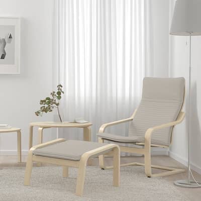 Ikea chair with stool
