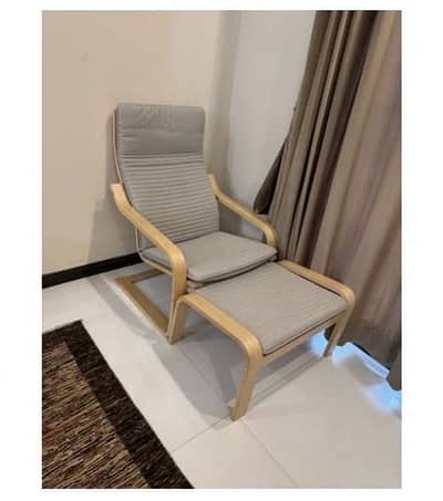 Ikea chair with stool