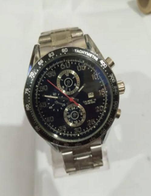 Luxury & Stylish Wrist Watch For Men Silver Bracelet Calibre16