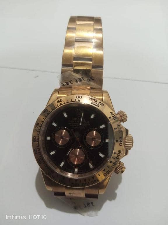 High Quality Luxury Copper D A Y T O N A Watch For Men Black Dial