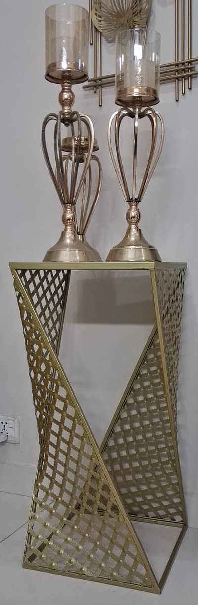 Fancy Table with Candle Lamps