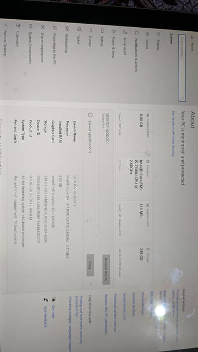 Microsoft Surface pro 5 8gb 256gb