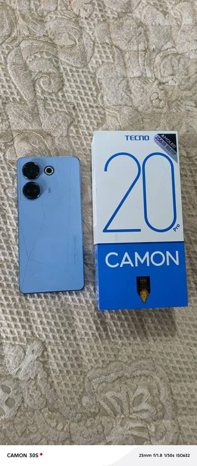 Tecno camon 20 pro 8/256 complete box