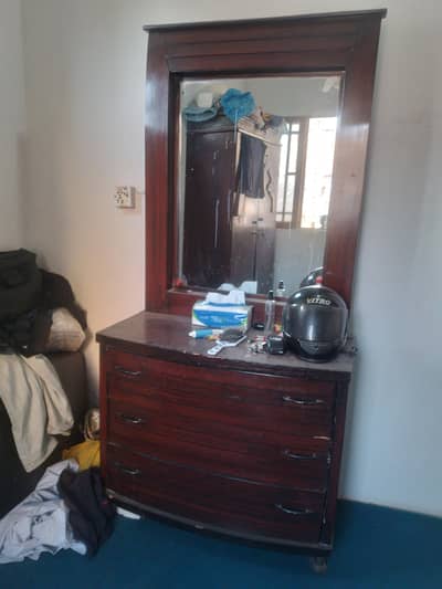 selling bed with side table and dresing table.