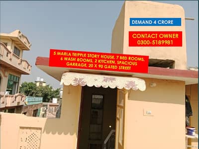 5 MARLA PRIME LOCATION HOUSE FOR SALE