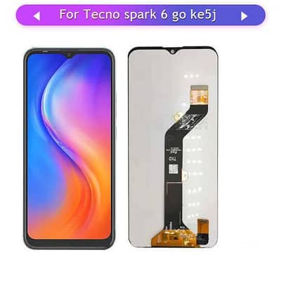Tecno spark 6 go Lcd panel with ring.