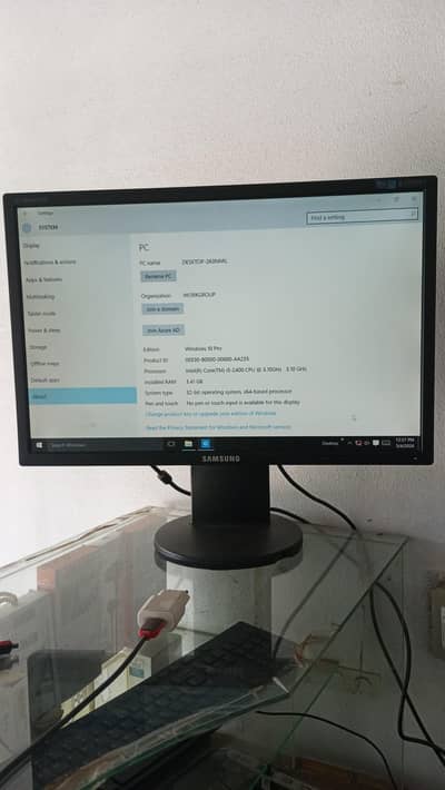 tower Dell optilex 9010 core i3 3rd generation. Lcd 24 inches Samsung