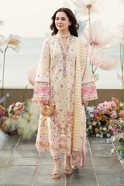 3 psc women unstitch embroidered Suit