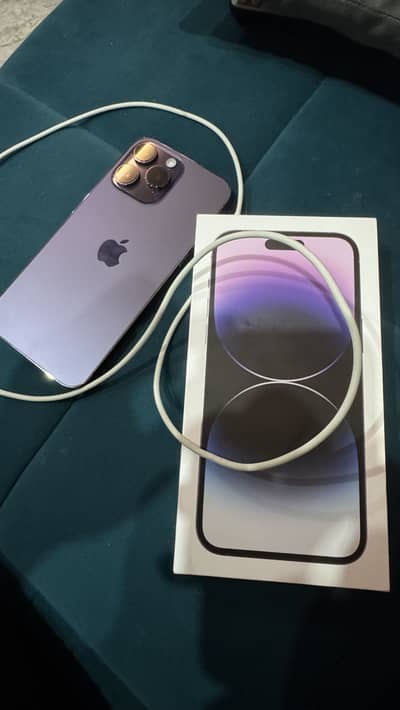 iPhone 14 pro max 256gb totally genuine deep purple