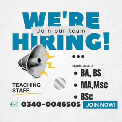 Teaching Staff Required