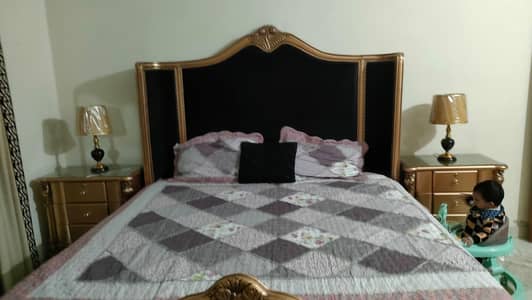 King size Seaham wood bed. . . . bed with 2 side tables