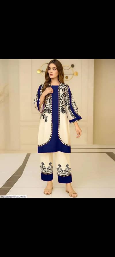 Name*: 2 Pcs Women's Stitched Swiss Lawn Printe