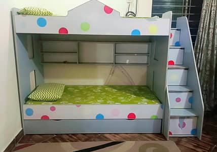 Kids Bunk bed with stairs and writing table