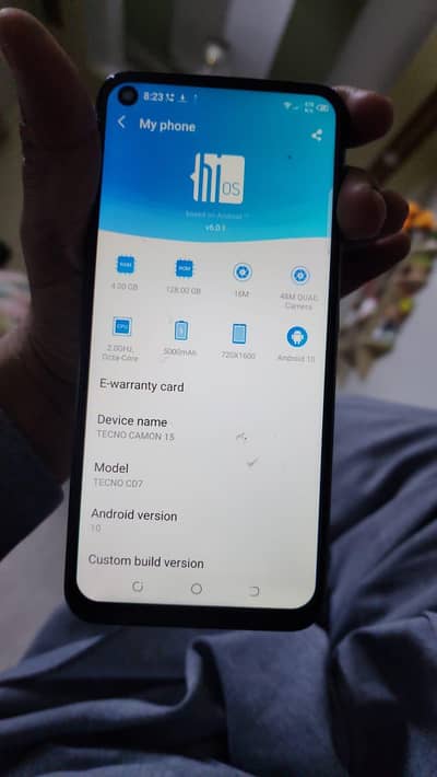 tecno camon 15 only set n I c copy dung a