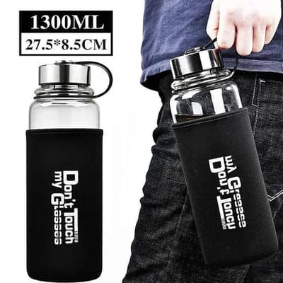 1300ML Glass Gym Water Bottle free home delivery cash on delivery