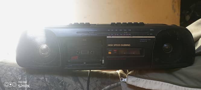 sanyoo double cassette player