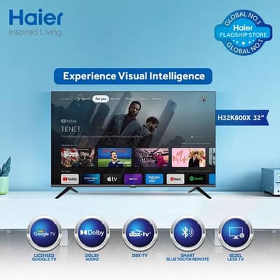 Haier 32 inch LED Tv Google Tv Dolby Woofer 3 Year warranty