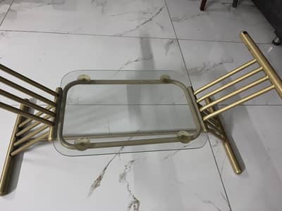 Glass shelf for placing toiletries and decorative item